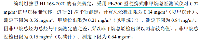 《固定污染源廢氣總烴、甲烷和非甲烷總烴的測定便攜式催化氧化-氫火焰離子化檢測器法》